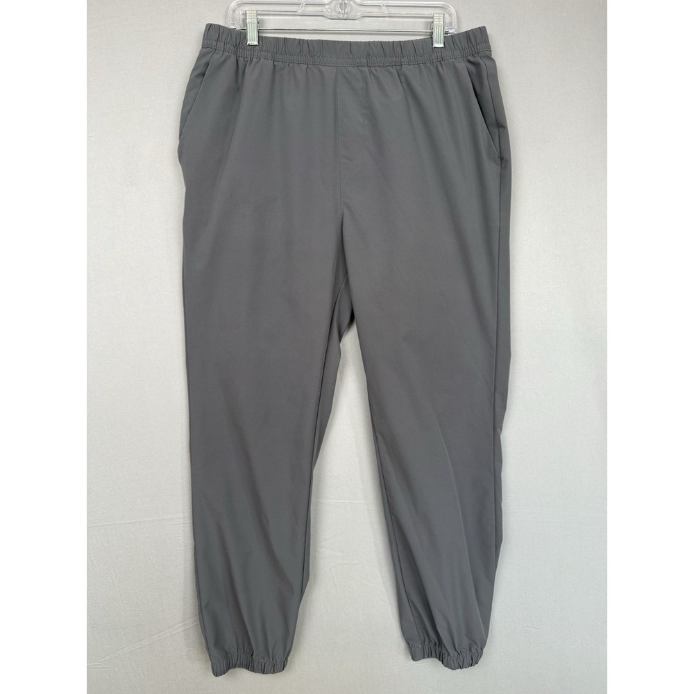 Banana Republic Gray Chino Jogger Pants Mens Large L Drawstring Tapered Casual